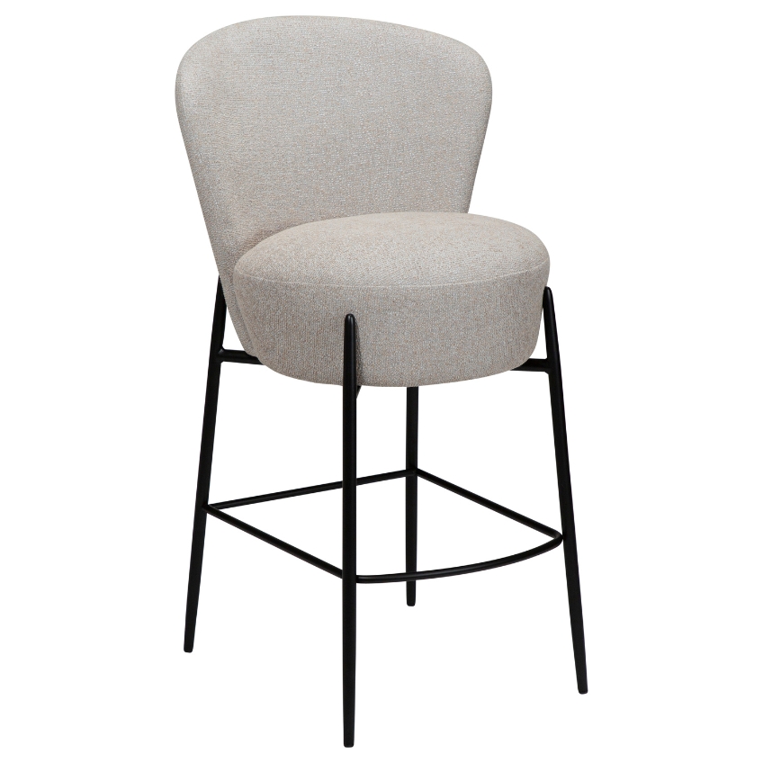 ​​​​​Dan-Form Světle šedá bouclé barová židle DAN-FORM Orbit 68 cm ​​​​​Dan-Form