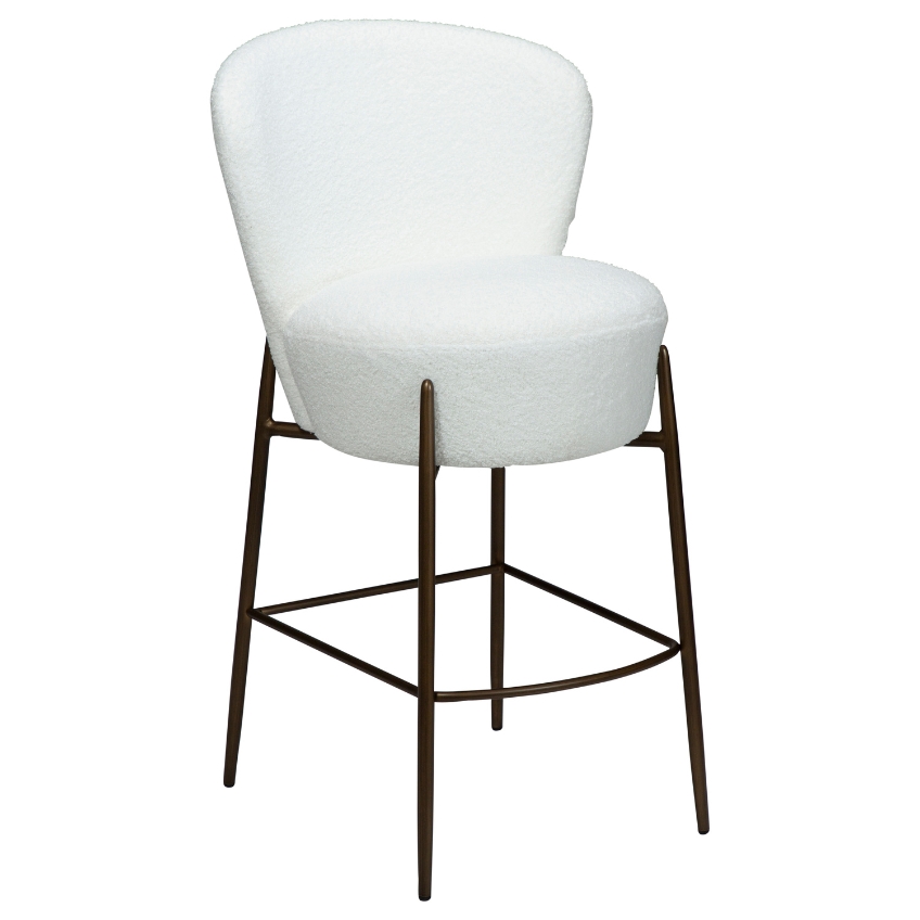 ​​​​​Dan-Form Bílá bouclé barová židle DAN-FORM Orbit 68 cm ​​​​​Dan-Form