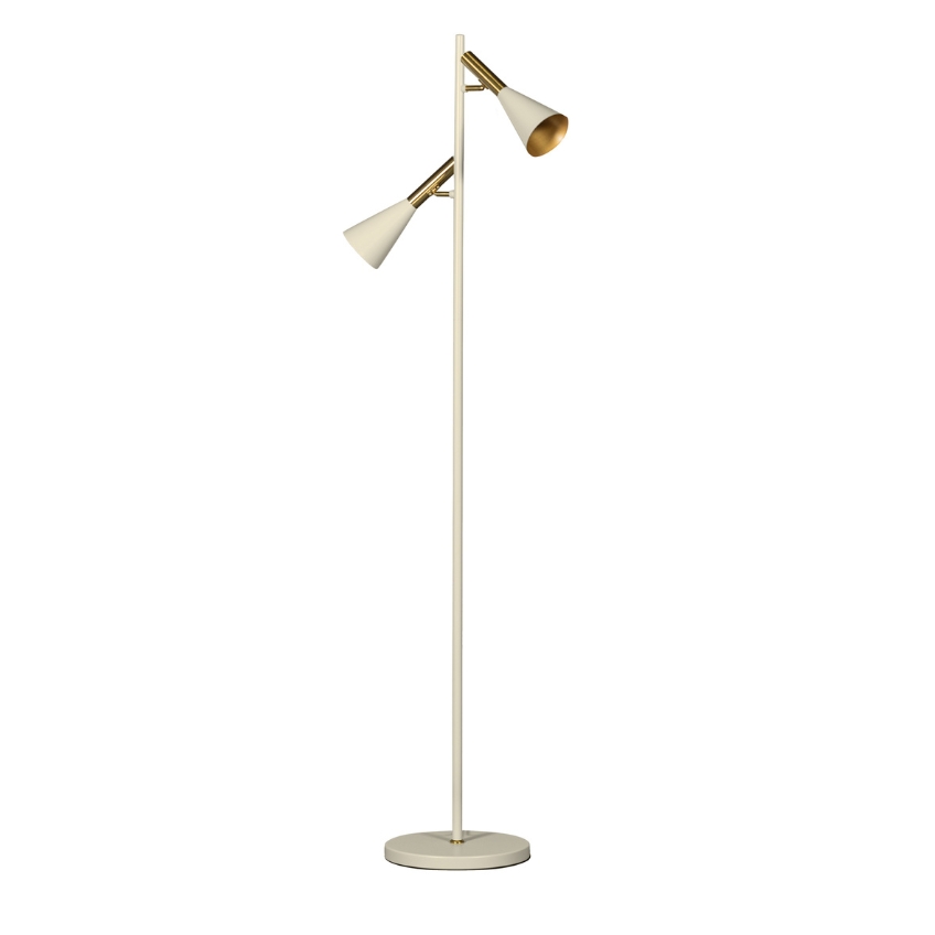 Hoorns Béžová kovová stojací lampa Dibie 158 cm Hoorns