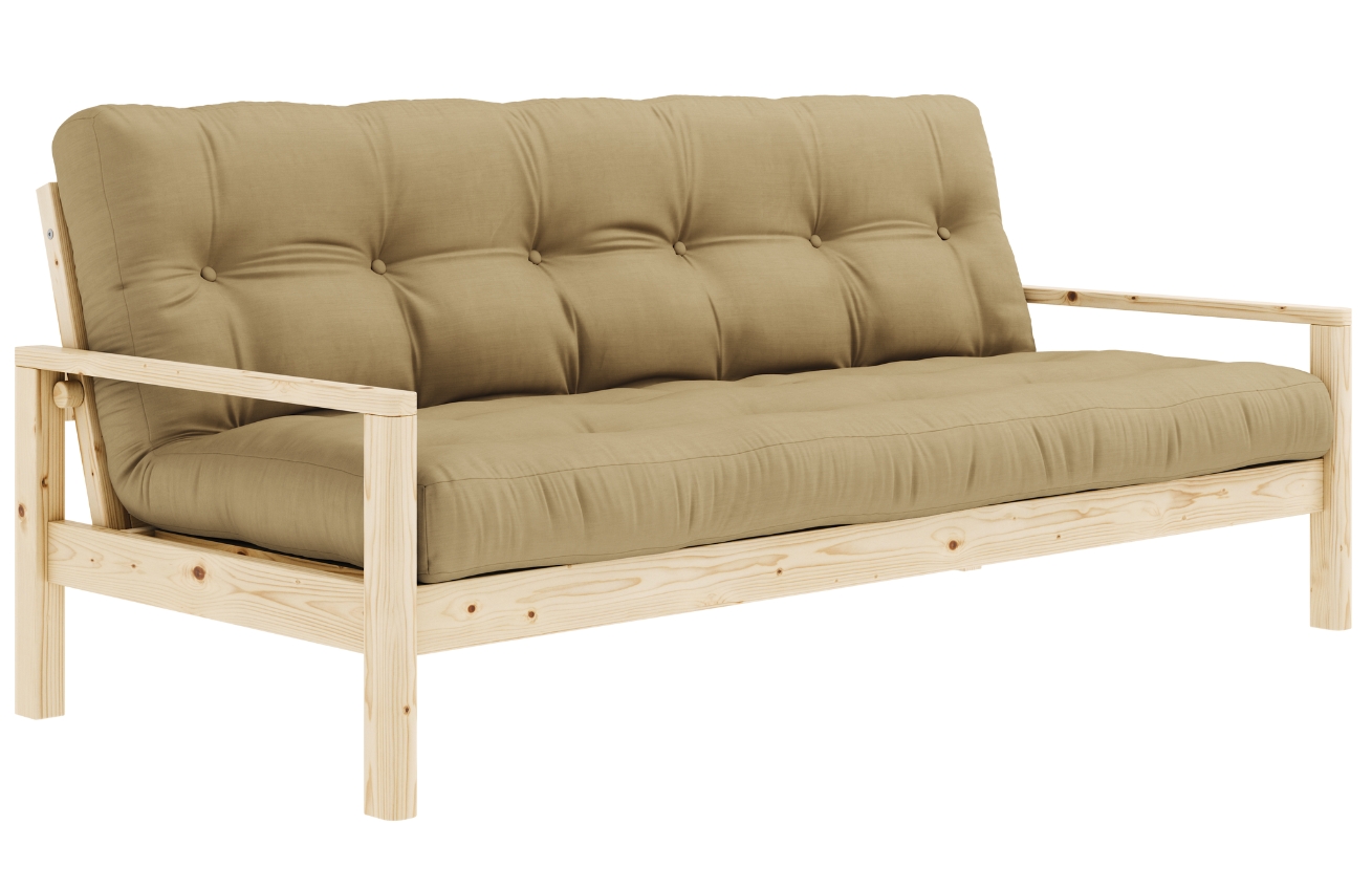 Tmavě béžová trojmístná rozkládací pohovka Karup Design Knob 205 cm Karup Design