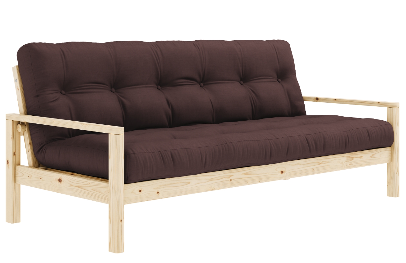 Tmavě hnědá trojmístná rozkládací pohovka Karup Design Knob 205 cm Karup Design