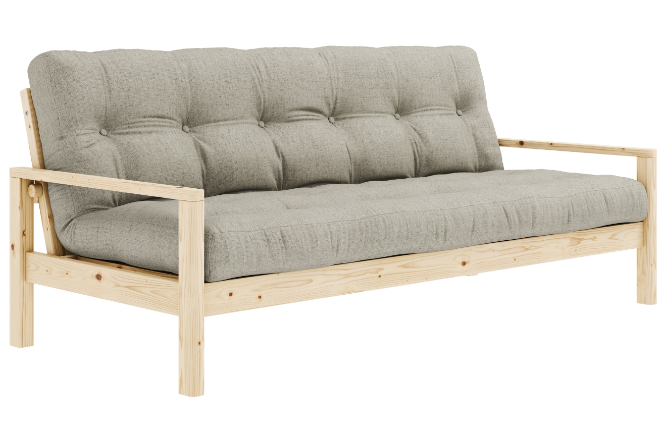 Šedá lněná trojmístná rozkládací pohovka Karup Design Knob 205 cm Karup Design