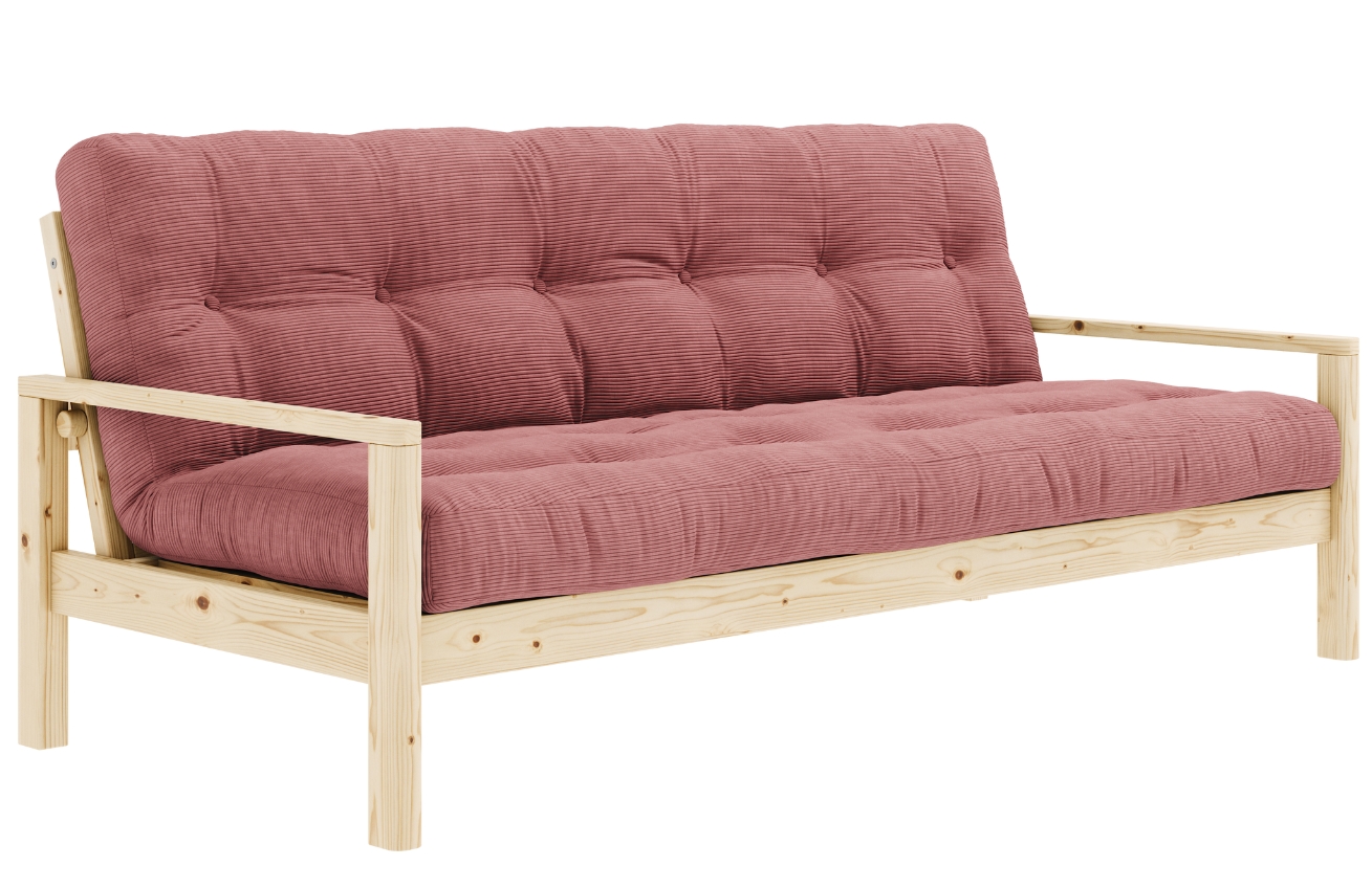 Růžová manšestrová trojmístná rozkládací pohovka Karup Design Knob 205 cm Karup Design