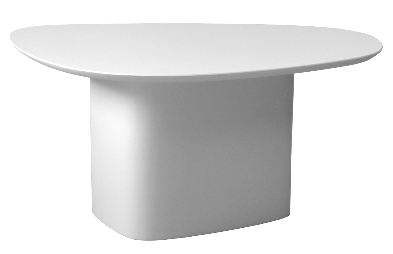 Bílý lakovaný konferenční stolek RAGABA CELLS 90 x 55 cm Ragaba