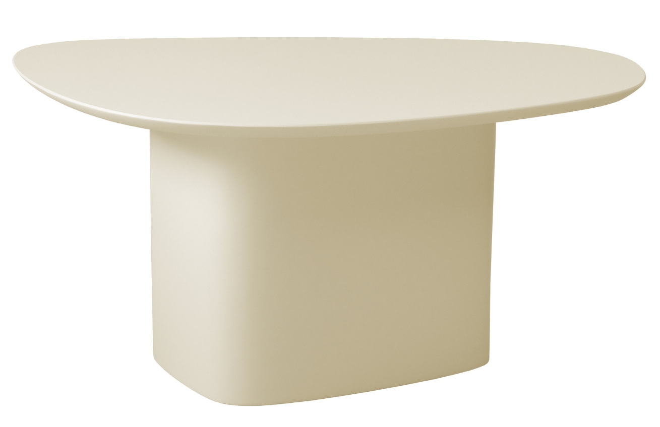 Krémově bílý lakovaný konferenční stolek RAGABA CELLS 90 x 55 cm Ragaba