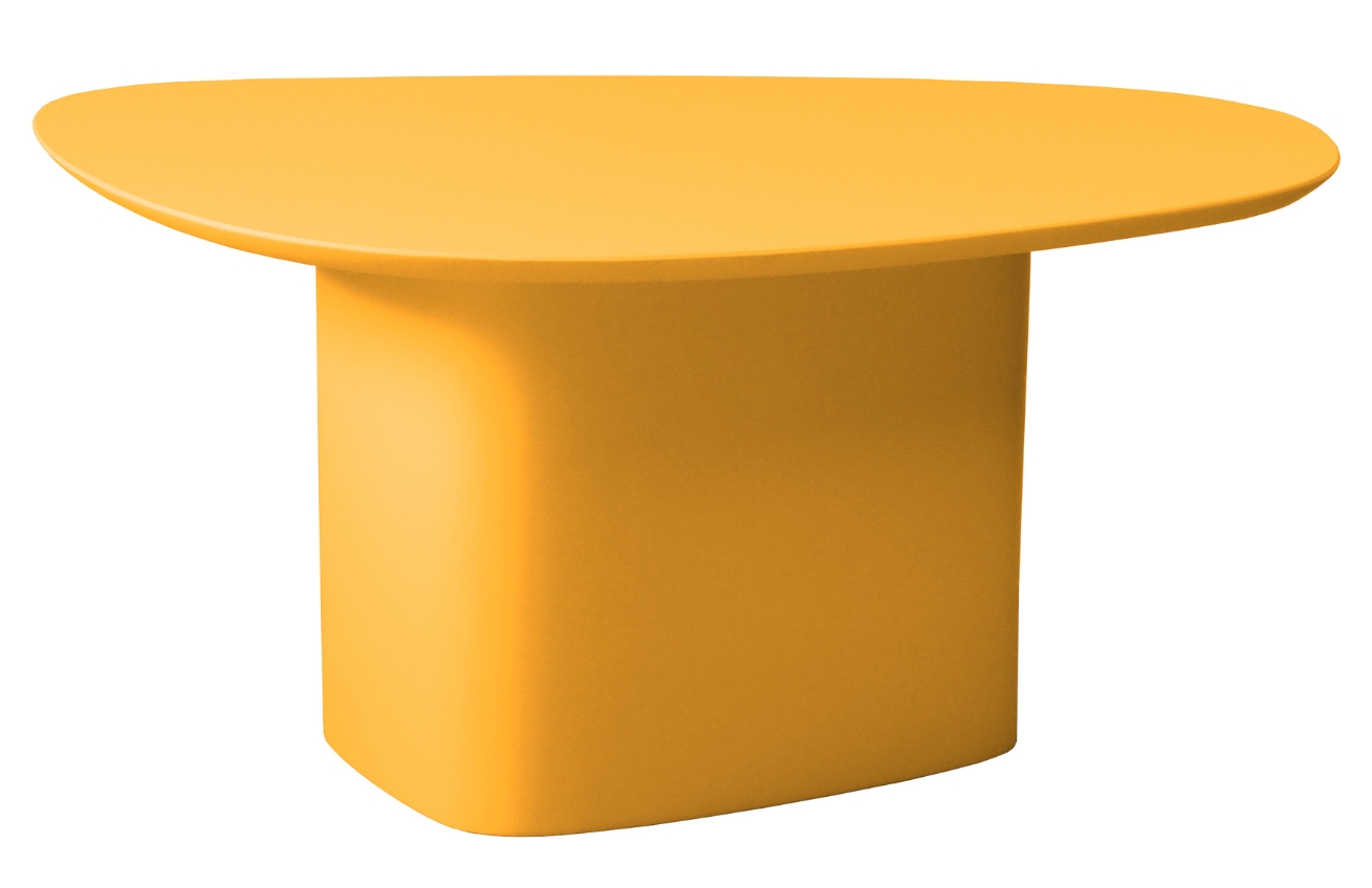 Žlutý lakovaný konferenční stolek RAGABA CELLS 90 x 55 cm Ragaba