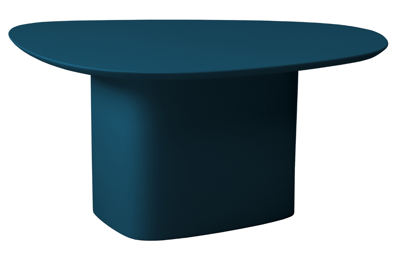 Petrolejově modrý lakovaný konferenční stolek RAGABA CELLS 90 x 55 cm Ragaba