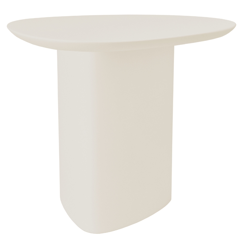Krémově bílý lakovaný odkládací stolek RAGABA CELLS 50 x 50 cm Ragaba