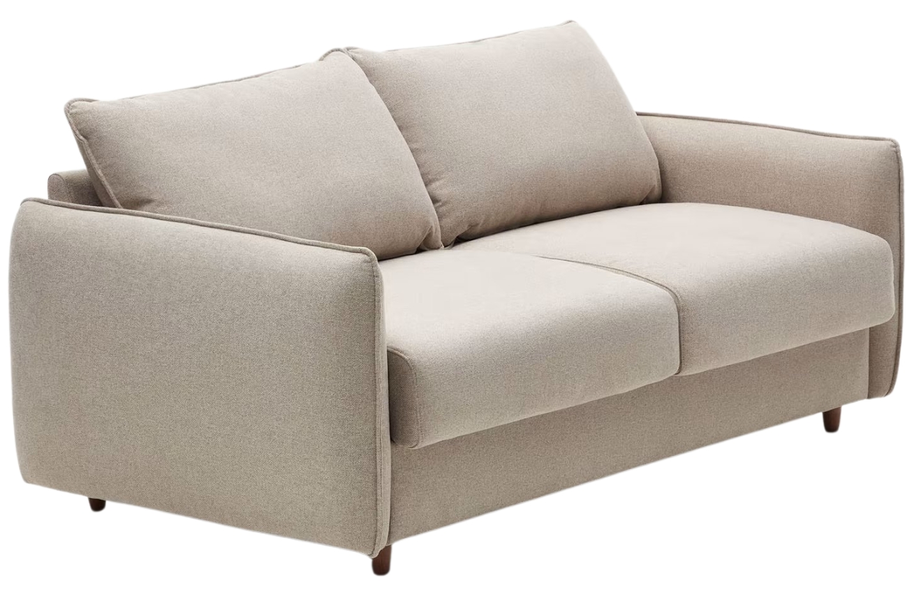 Béžová čalouněná dvoumístná rozkládací pohovka Kave Home Carlota 185 cm Kave Home