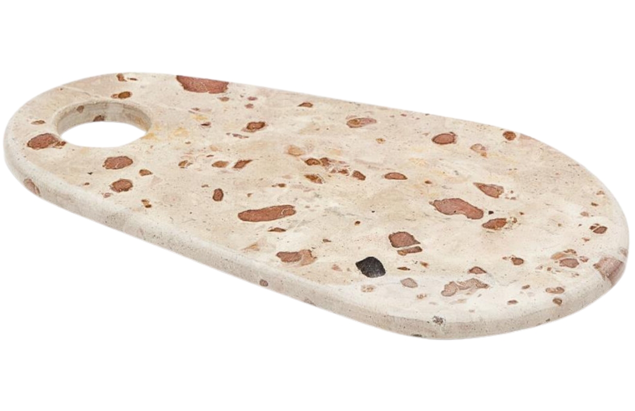 Béžové mramorové servírovací prkénko Kave Home Machelina 35 x 20 cm Kave Home