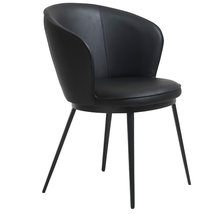 Černá jídelní židle s područkami Unique Furniture Gain Unique Furniture