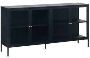 Čern&aacute; kovov&aacute; vitr&iacute;na Unique Furniture Carmel 85 x 170 cm Unique Furniture