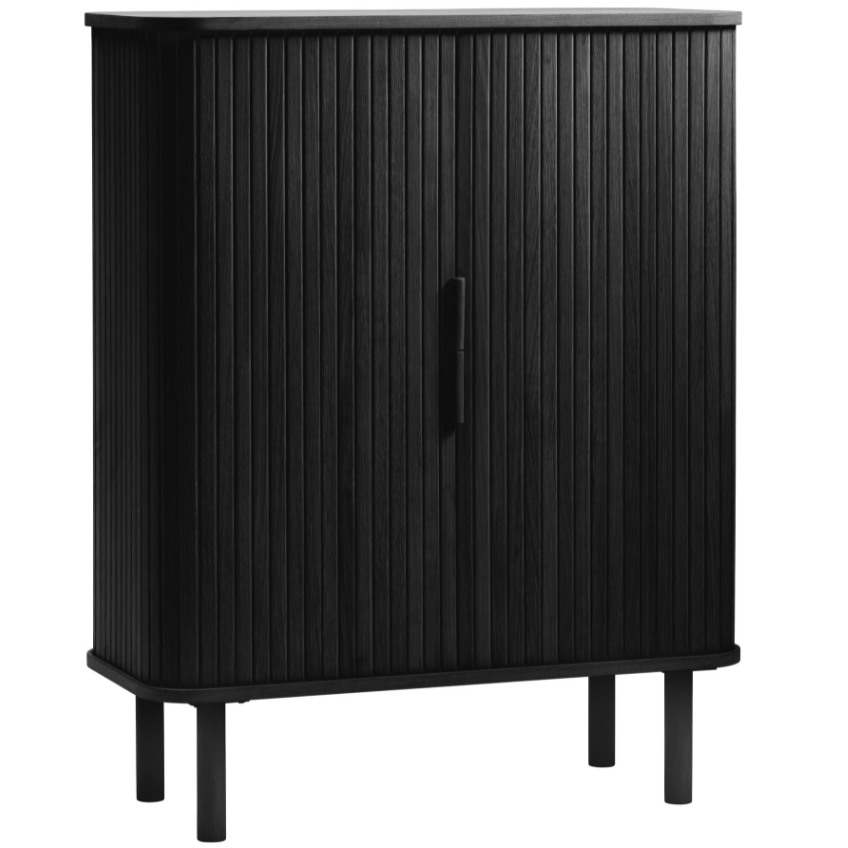 Černá dubová komoda Unique Furniture Cavo 113 x 90 cm Unique Furniture