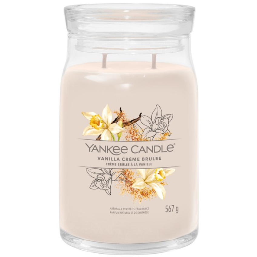 Velká vonná svíčka Yankee Candle Vanilla Crème Brûlée Signature Yankee Candle