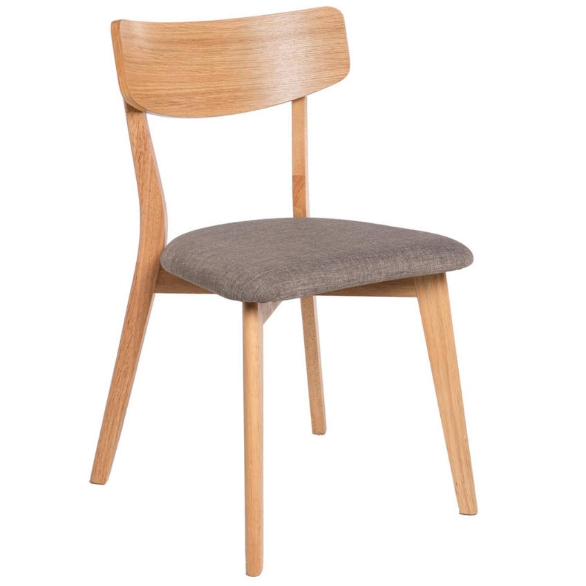 Dřevěná jídelní židle Somcasa Keira s hnědým sedákem Somcasa