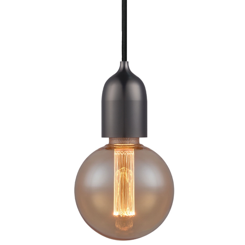 Černé metalické kovové závěsné světlo Halo Design Classic Halo Design