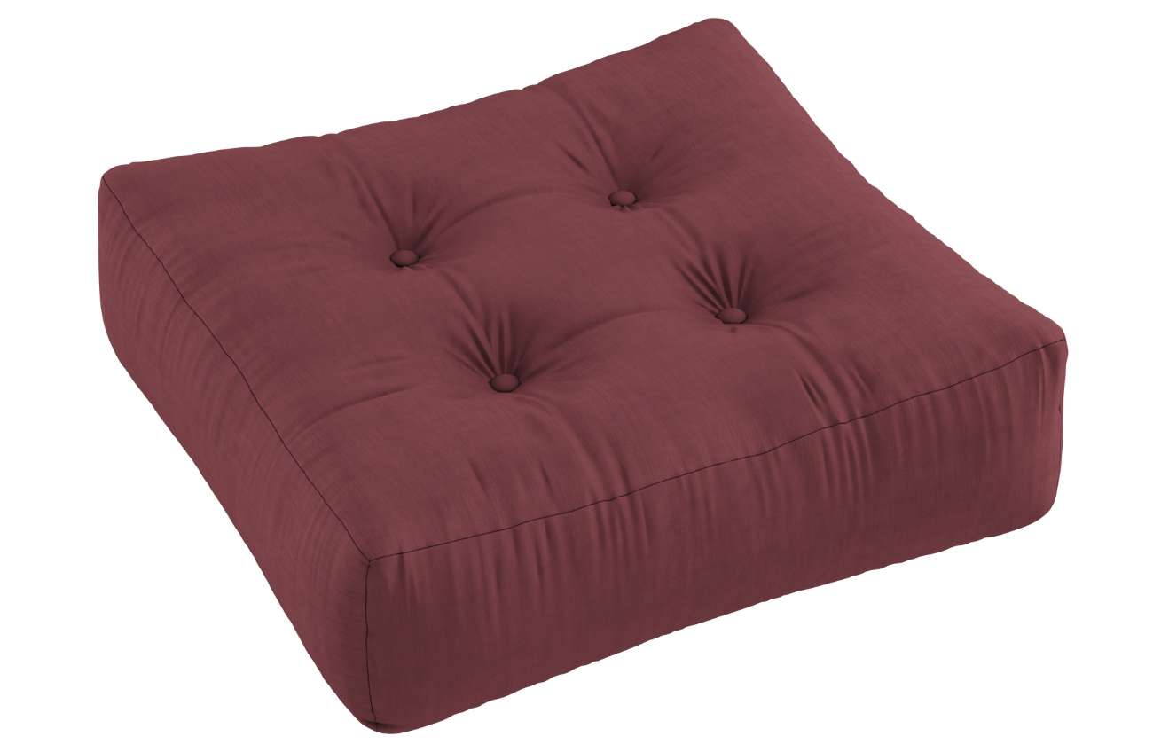 Bordově červený sedací polštář Karup Design More 70 x 70 cm Karup Design
