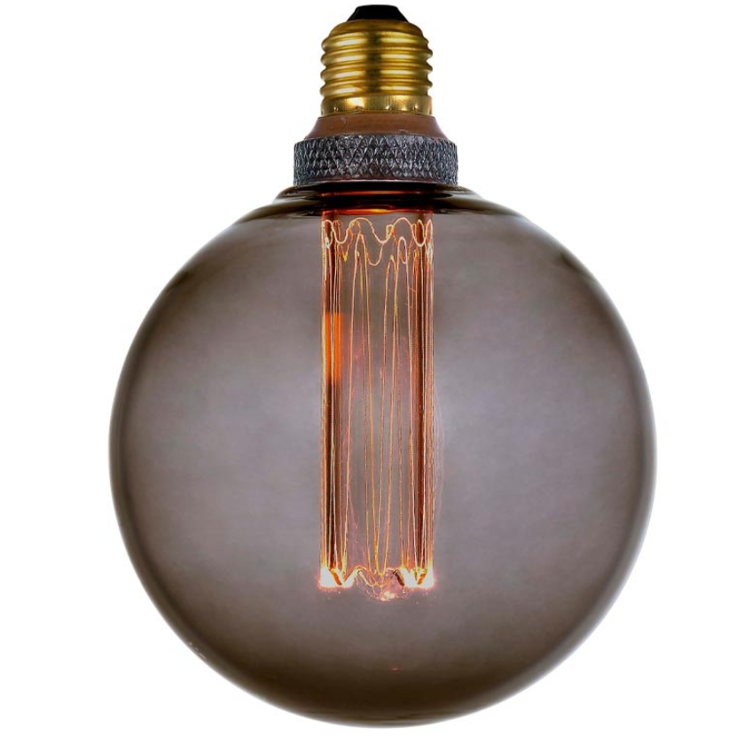 Kouřově černá dekorativní žárovka Halo Design COLORS Dim LED Globe E27 Halo Design