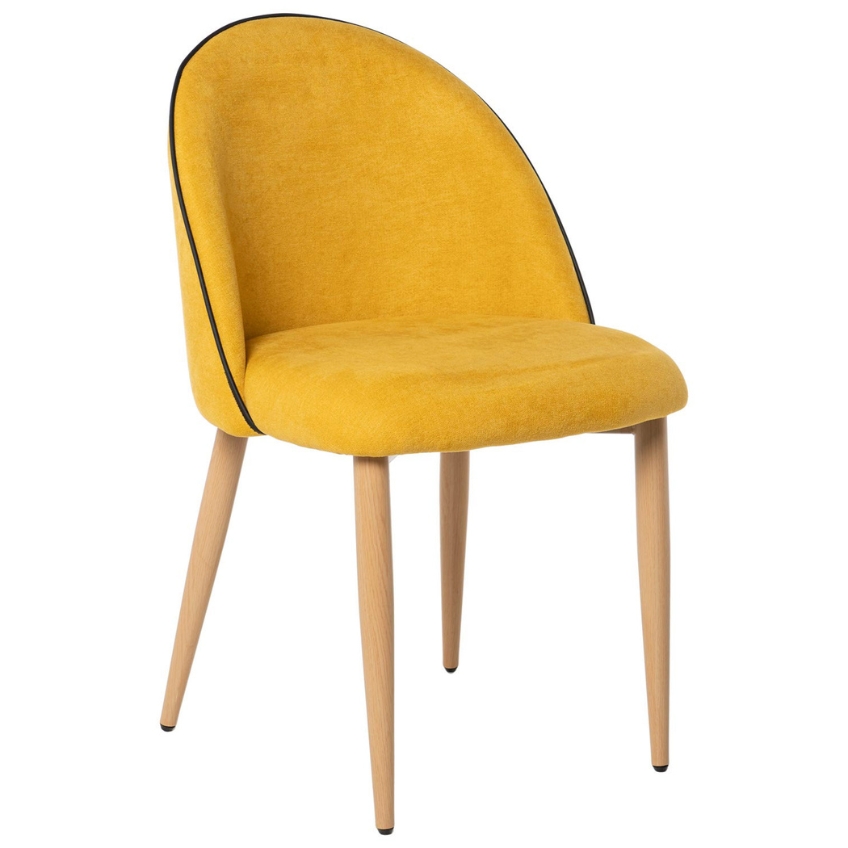 Žlutá čalouněná jídelní židle Somcasa Ariella Somcasa