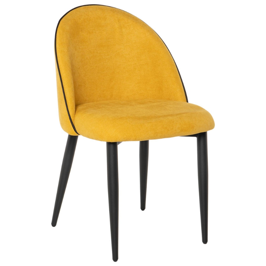 Žlutá čalouněná jídelní židle Somcasa Sloane Somcasa