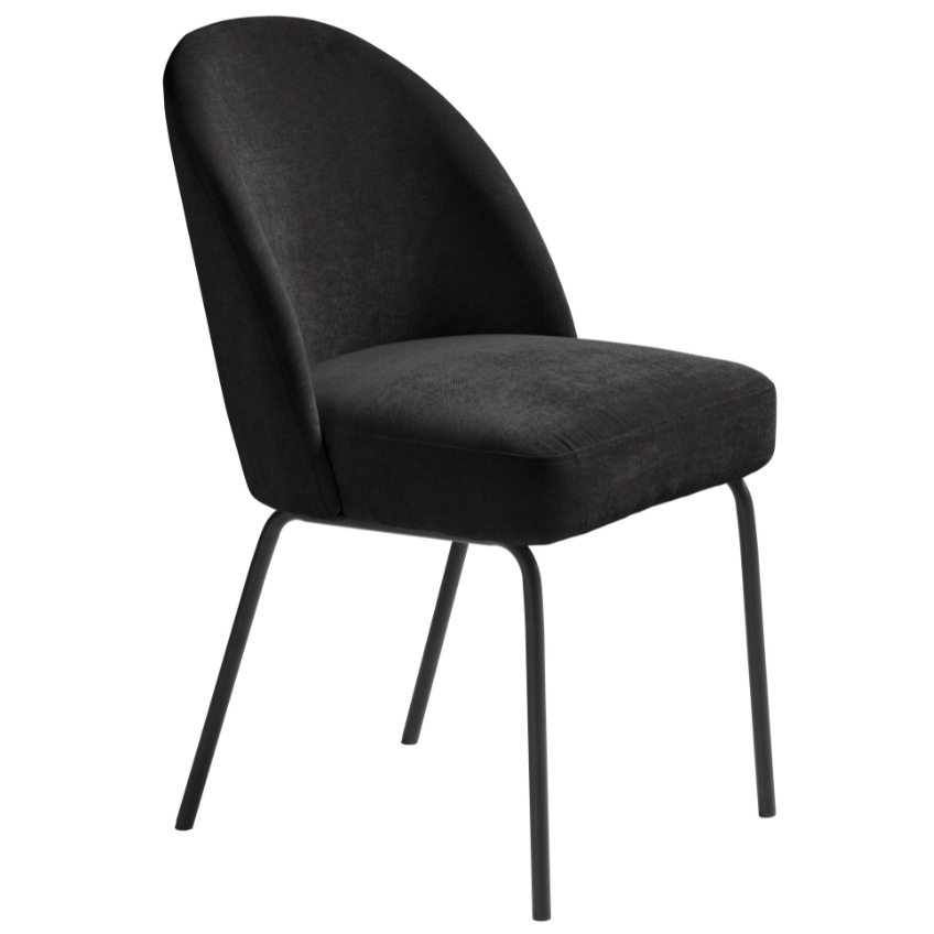 Černá sametová jídelní židle Unique Furniture Creston Unique Furniture