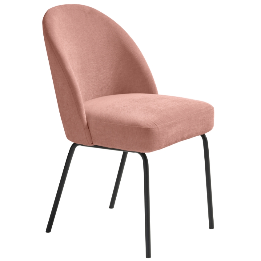 Růžová sametová jídelní židle Unique Furniture Creston Unique Furniture