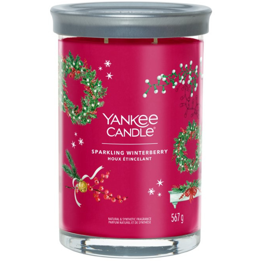 Velká vonná svíčka Yankee Candle Sparkling Winterberry Signature Tumbler Yankee Candle