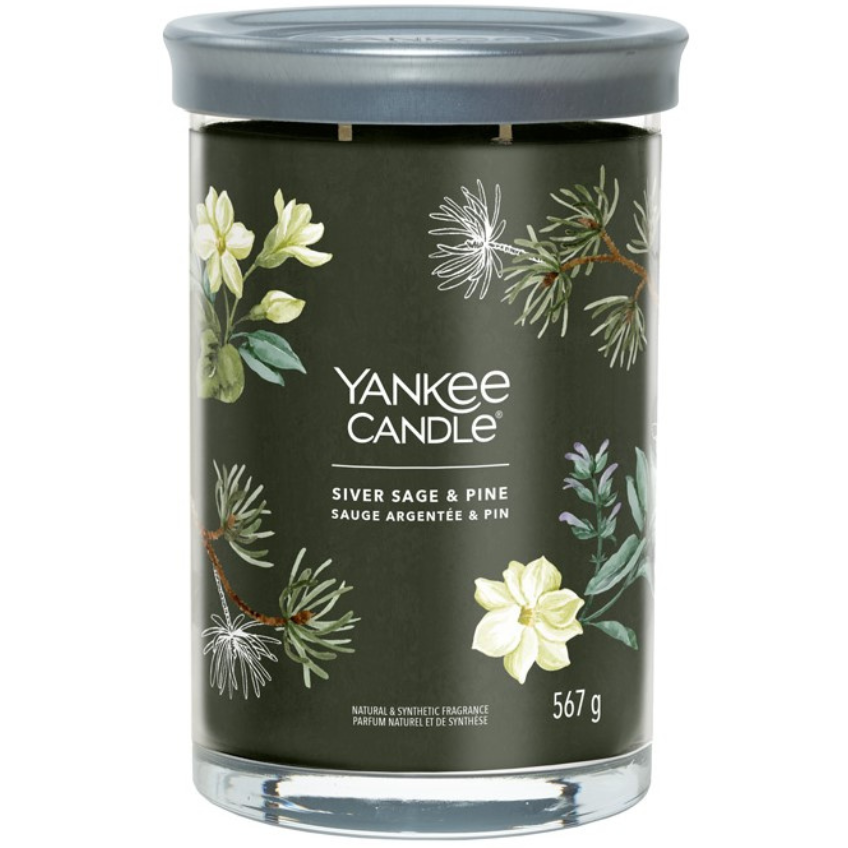Velká vonná svíčka Yankee Candle Silver Sage & Pine Signature Tumbler Yankee Candle