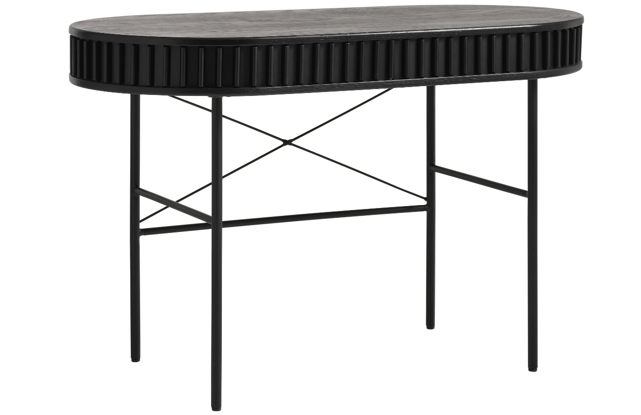 Černý dubový pracovní stůl Unique Furniture Siena 120 x 60 cm Unique Furniture