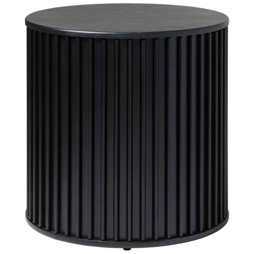 Černý dubový odkládací stolek Unique Furniture Siena 60 cm Unique Furniture