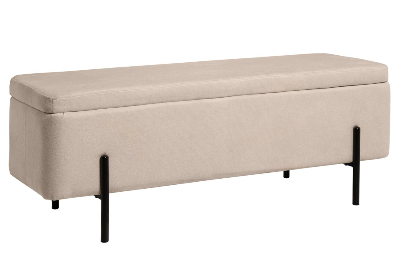 Béžová čalouněná lavice Somcasa Viena 120 cm s úložným prostorem Somcasa