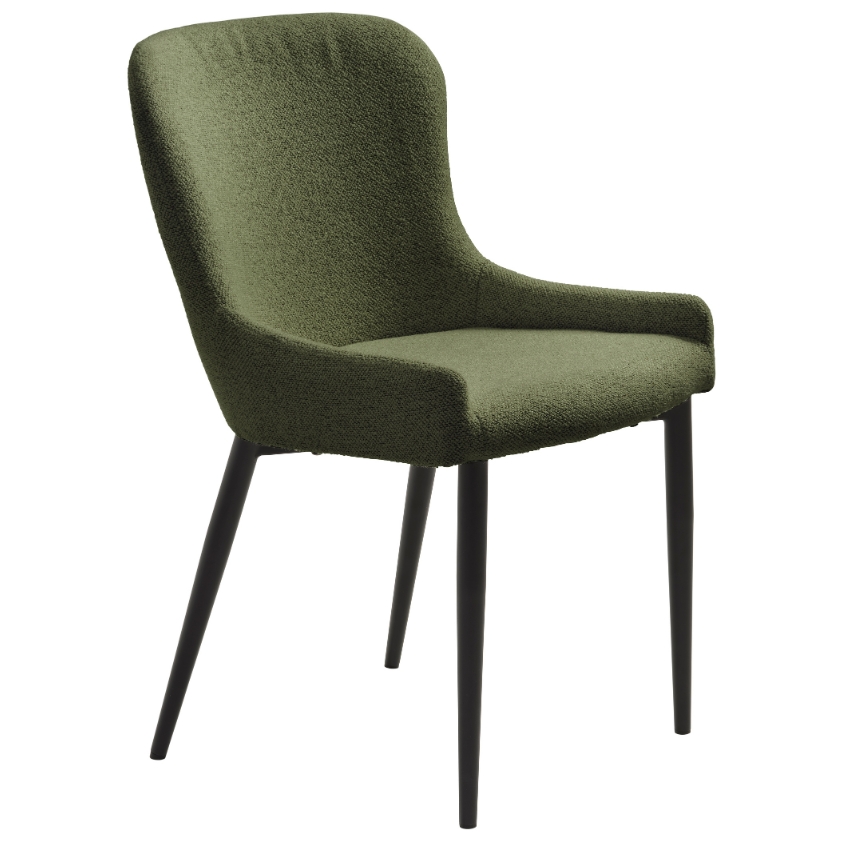 Tmavě zelená bouclé jídelní židle Unique Furniture Ontario Unique Furniture