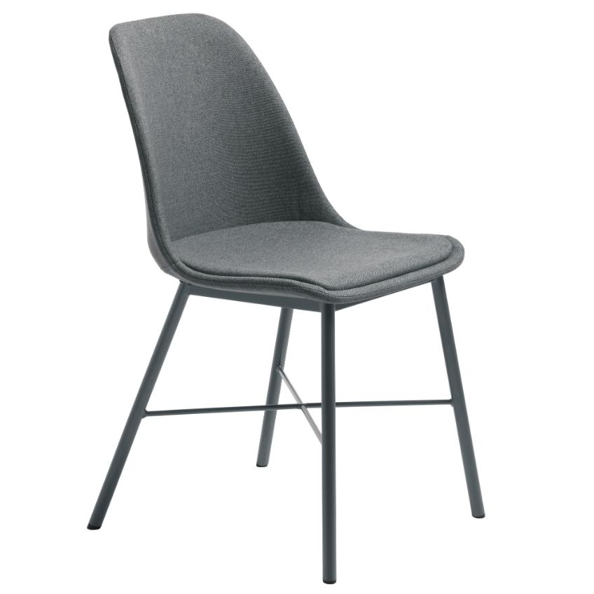 Tmavě šedá čalouněná jídelní židle Unique Furniture Whistler Unique Furniture