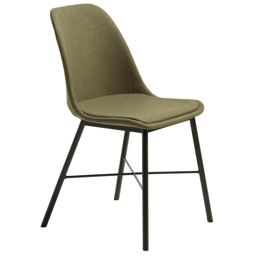 Olivově zelená čalouněná jídelní židle Unique Furniture Whistler Unique Furniture