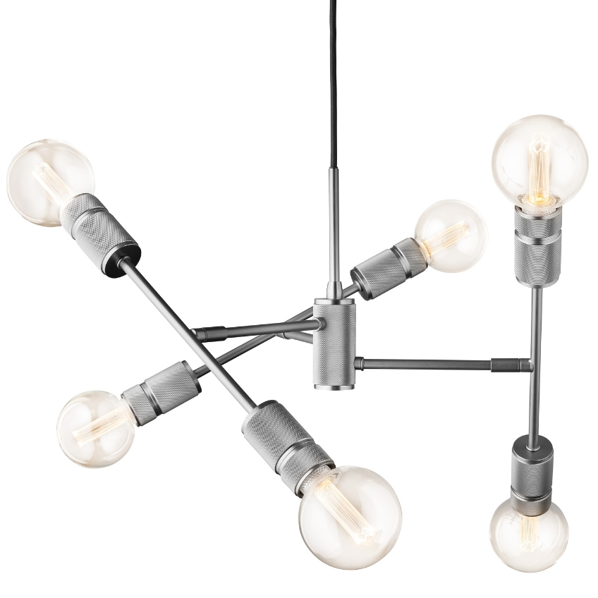 Černé kovové závěsné světlo Halo Design Halo Mini 6 lite 53 cm Halo Design