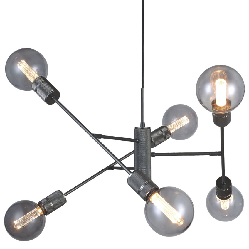 Černé kovové závěsné světlo Halo Design Halo 6 lite 75 cm Halo Design