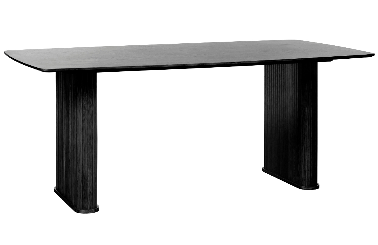 Černý dubový jídelní stůl Unique Furniture Nola 190 x 100 cm Unique Furniture