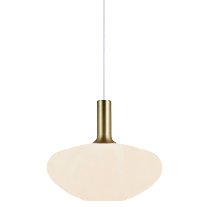 Nordlux Opálově bílé skleněné závěsné světlo Alton 35 cm Nordlux