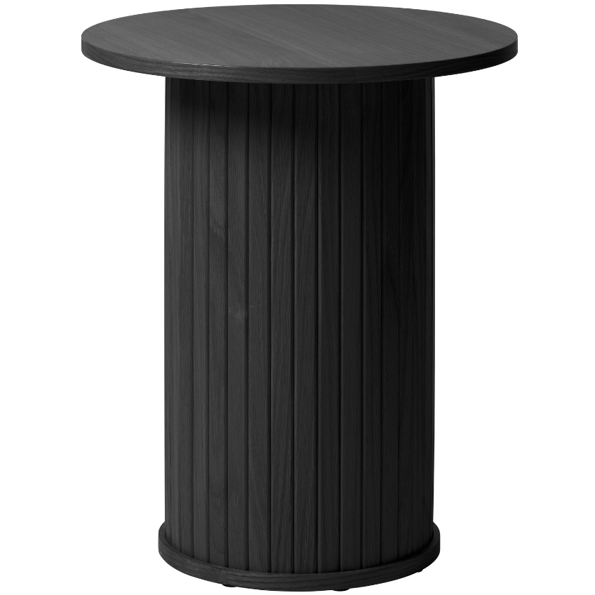 Černý dubový odkládací stolek Unique Furniture Nola 50 cm Unique Furniture