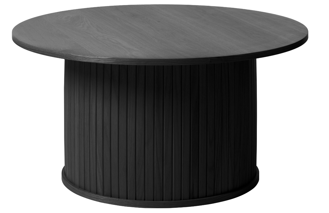 Černý dubový konferenční stolek Unique Furniture Nola 90 cm Unique Furniture
