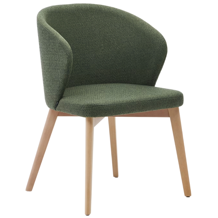 Zelená čalouněná jídelní židle Kave Home Darice Kave Home