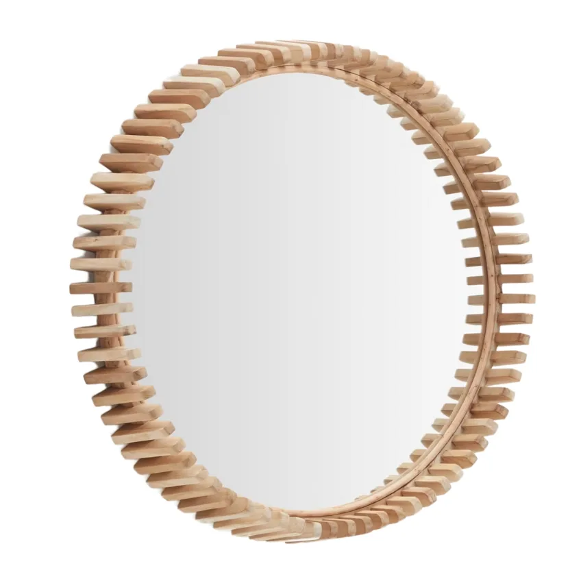 Kave Home Dřevěné závěsné zrcadlo Polke