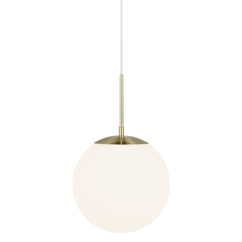 Nordlux Opálově bílé skleněné závěsné světlo Grant 25 cm Nordlux