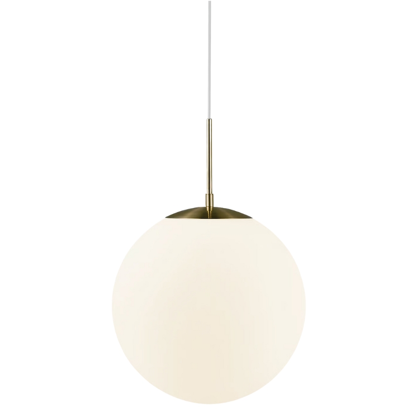 Nordlux Opálově bílé skleněné závěsné světlo Grant 35 cm Nordlux