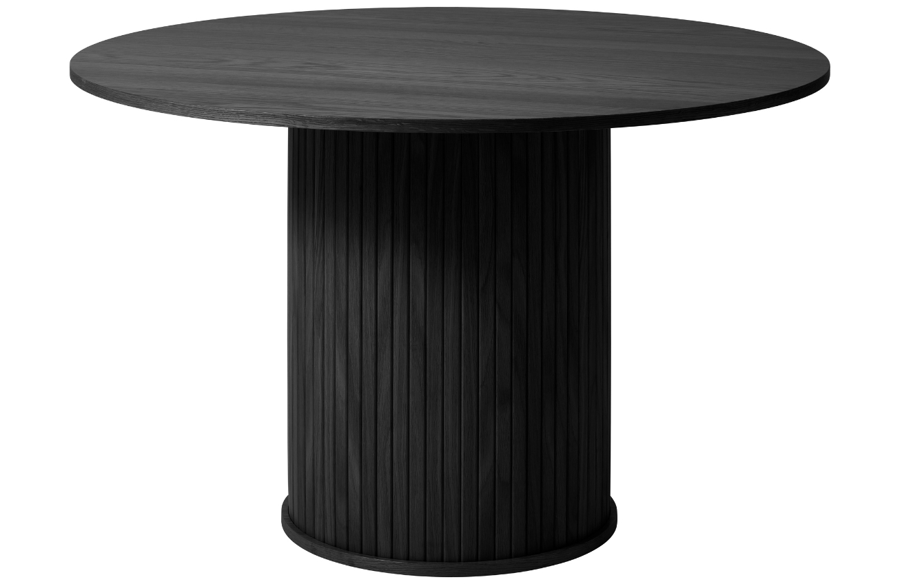Černý dubový jídelní stůl Unique Furniture Nola 120 cm Unique Furniture
