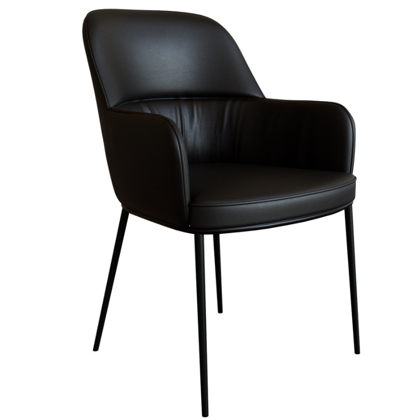 Černá koženková jídelní židle Miotto Marradi Miotto