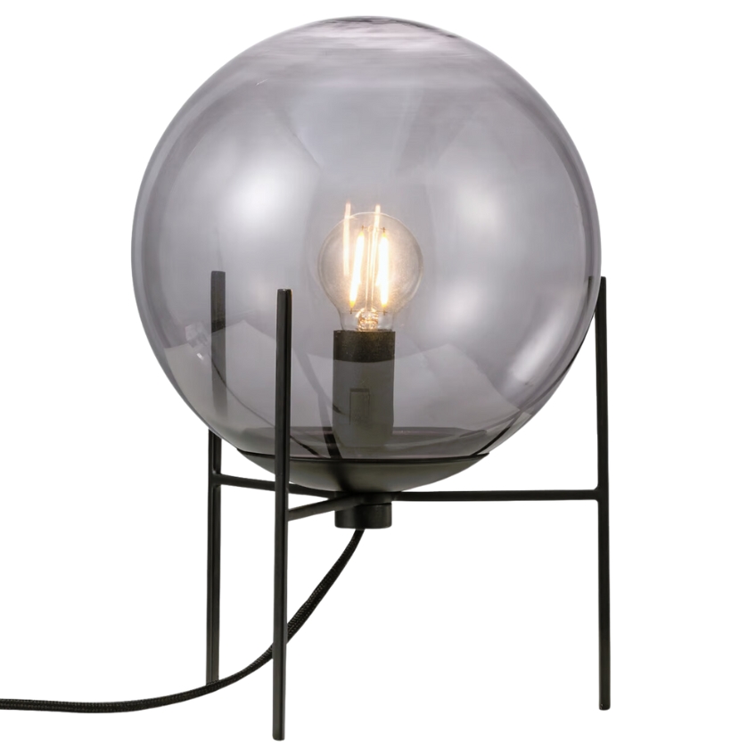 Nordlux Kouřově šedá skleněná stolní lampa Alton Nordlux
