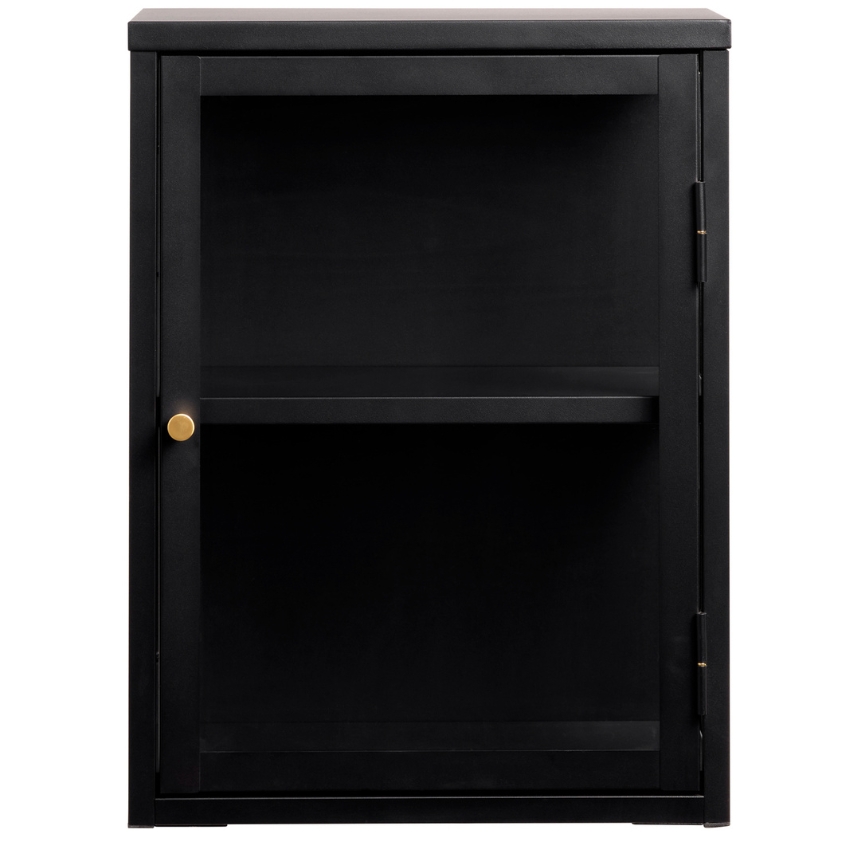 Černá kovová nástěnná vitrína Unique Furniture Carmel 60 x 45 cm Unique Furniture