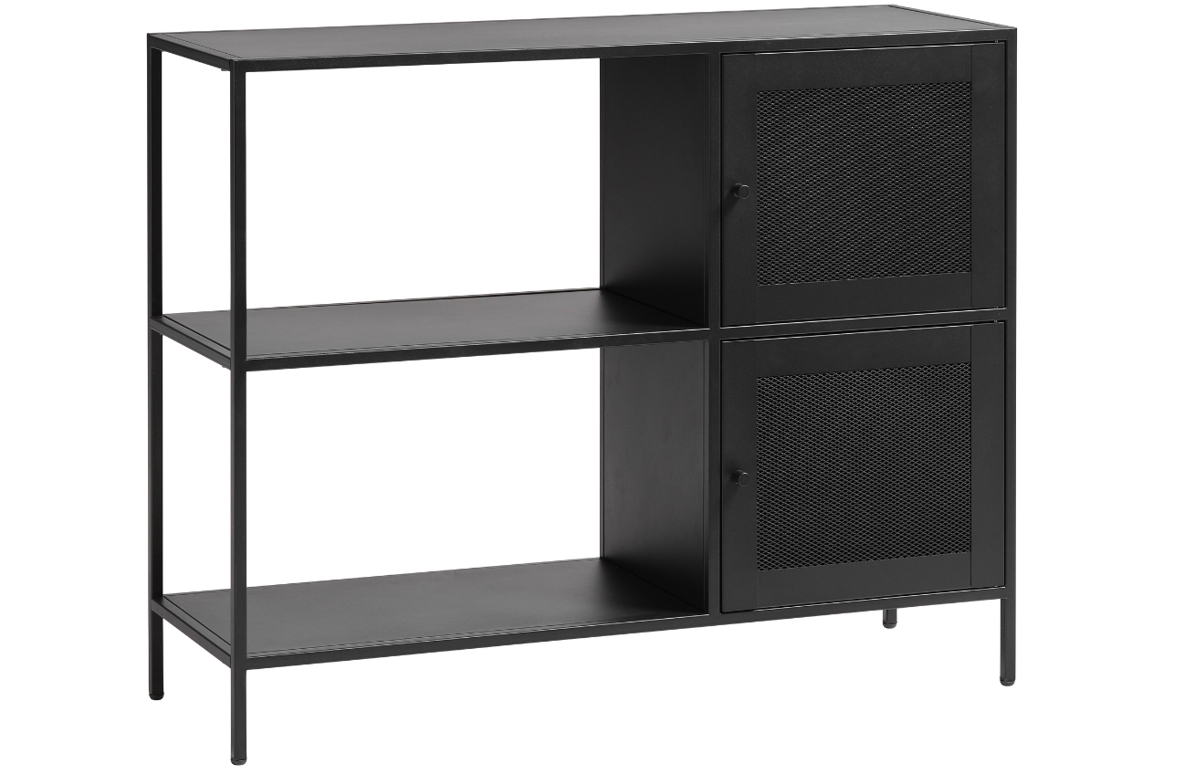 Černá kovová komoda Unique Furniture Malibu 100 x 35 cm Unique Furniture