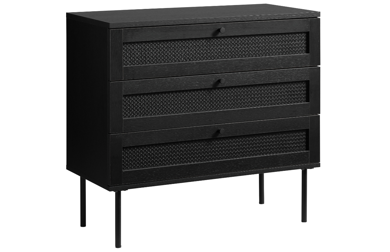 Černá nízká komoda Unique Furniture Pensacola 80 x 40 cm Unique Furniture